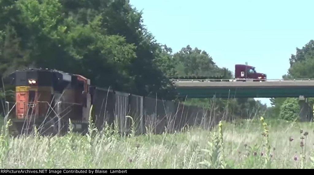 BNSF coal train DPU